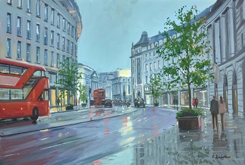 Regent Street Reflections by Charles Rowbotham - Original Painting on Board